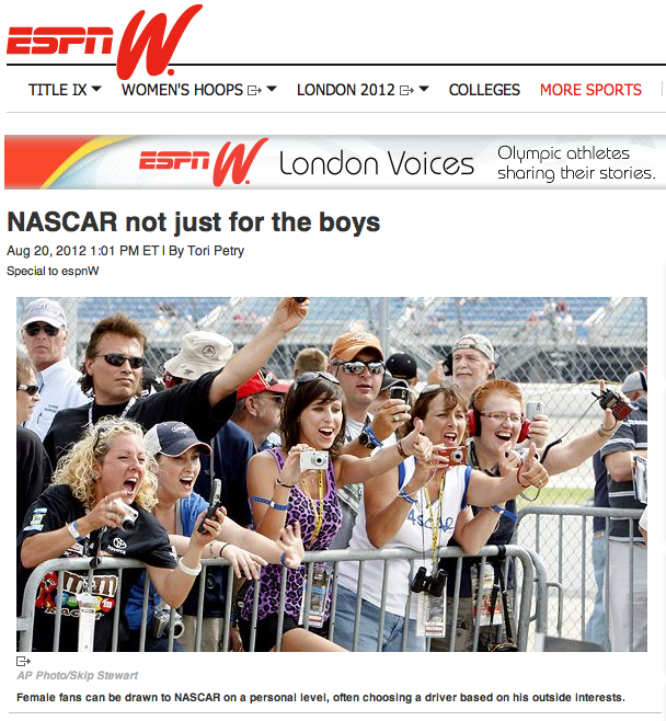 espnW: NASCAR not just for the boys