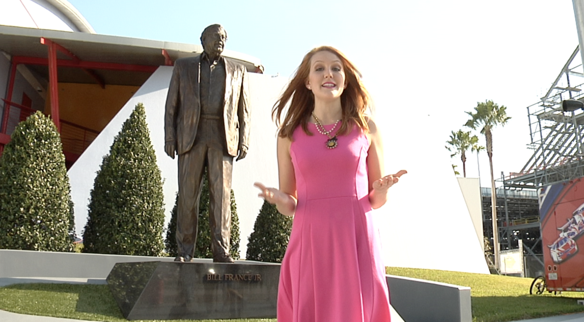 Tori Petry reporting on NASCAR driver Ben Kennedy